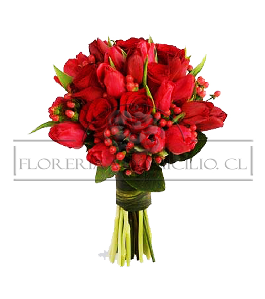 Bouquet de Tulipanes y Rosas 
